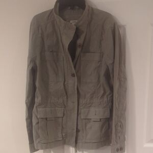 L.L. Bean Tan Utility Jacket Lightweight Cotton Blend